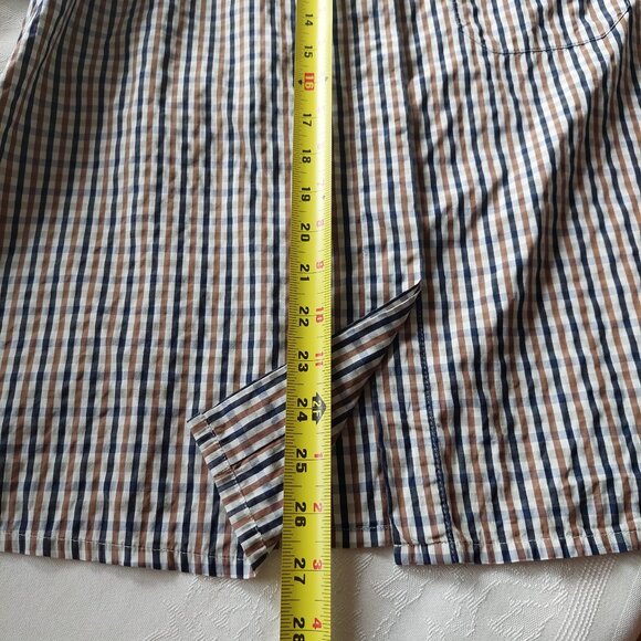 Aquascutum Vintage  Checkered Short Sleeve Shirt, Size L - Picture 8 of 8
